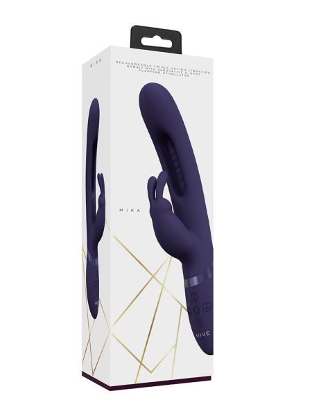 Mika - Triple Rabbit with G-Spot Flapping - Purple - 2