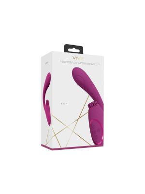 Gen - Rechargeable Triple Action G-Spot Vibrator with Pulse Wave  and Vibrating Bristles - Pink - image 2