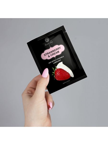 STRAWBERRY & CREAM HOT EFFECT LUBE 10 ML - 2