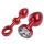 MALESATION Alu-Plug with handle & crystal small, red
