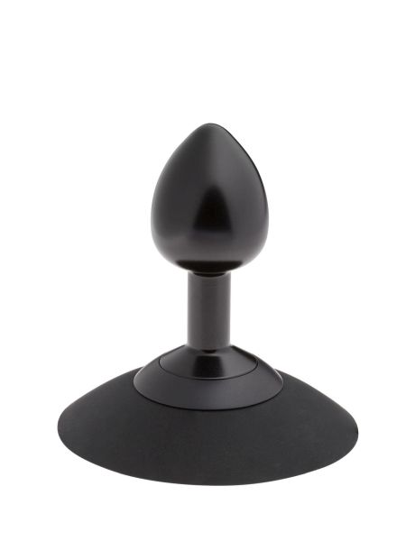 MALESATION Alu-Plug with suction cup small, black - 2