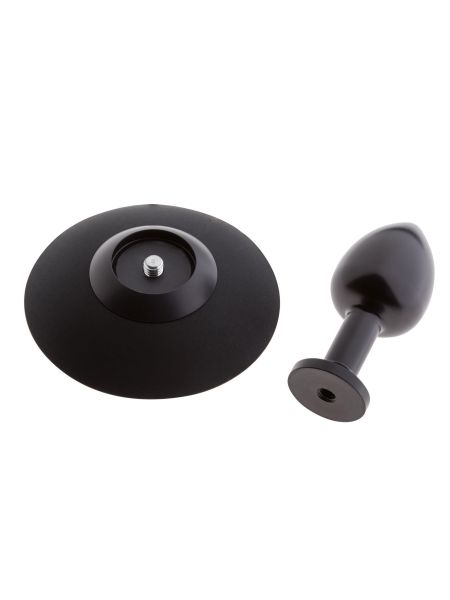MALESATION Alu-Plug with suction cup small, black - 3