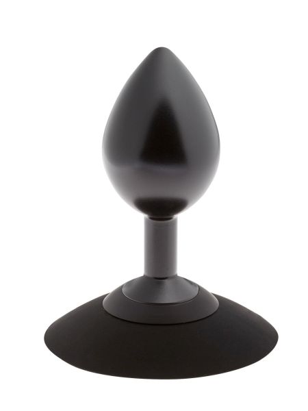 MALESATION Alu-Plug with suction cup medium, black - 2