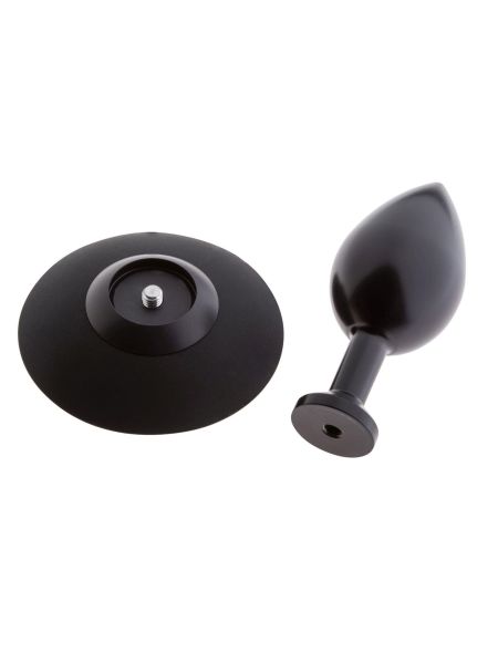 MALESATION Alu-Plug with suction cup large, black - 3