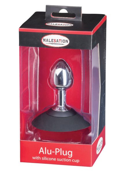 MALESATION Alu-Plug with suction cup small, chrome - 6