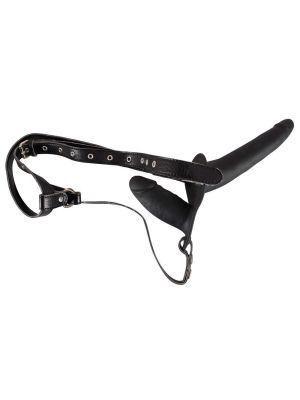 Double Strap On Black Silicone - image 2