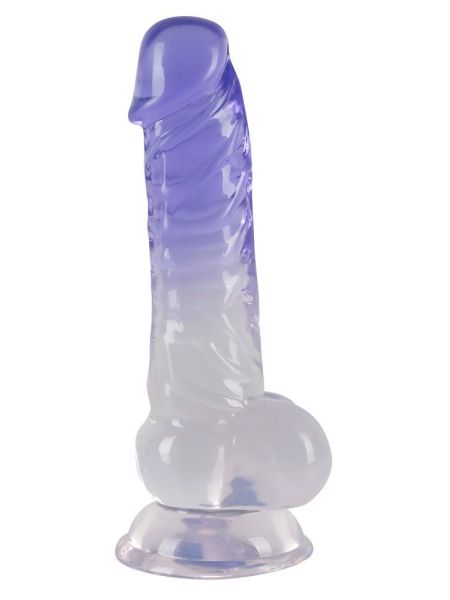 Crystal Clear Dildo with balls - 3
