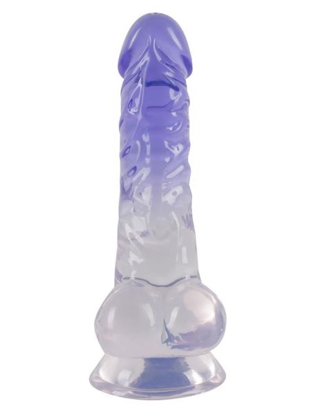 Crystal Clear Dildo with balls - 4