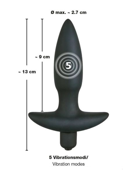 Black Velvets Vibr. Small Plug - 6