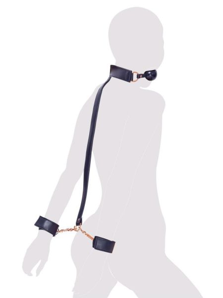Bad Kitty Ball Gag+Cuffs rose - 3
