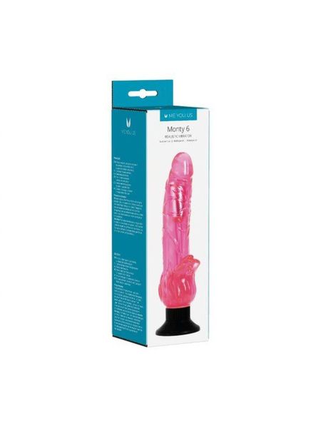Wibrator- Me You Us Mounty 6 Realistic Vibrator Pink - 3