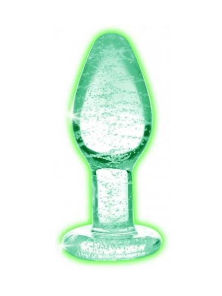 Glow in the dark glass anal plug