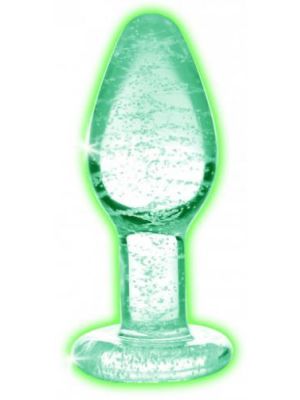 Glow in the dark glass anal plug