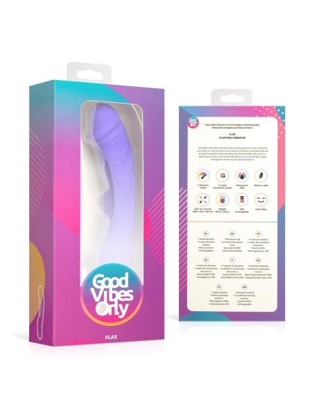 Good Vibes Only - Flax Vibrating Dildo with G-Spot Stimulator - 9