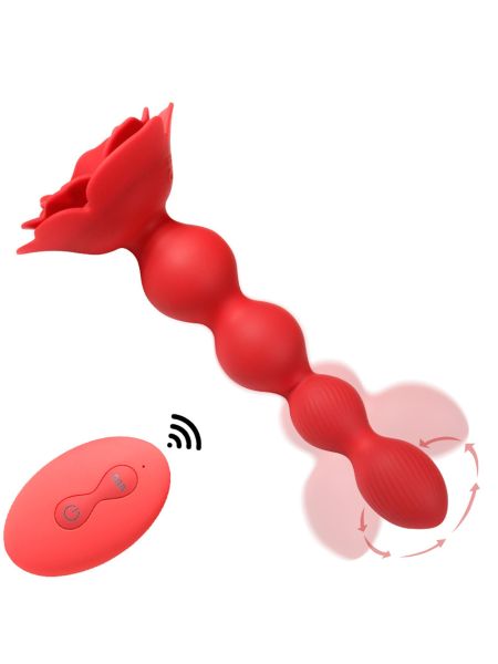 Rose rotating anal beads