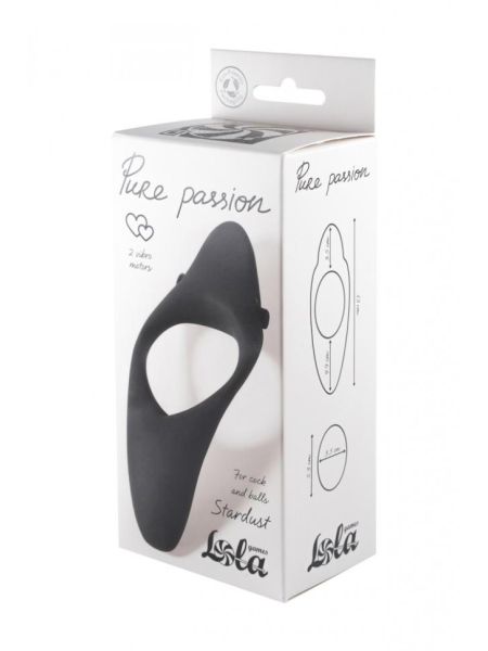 Pierścień-Erection Vibroring Pure Passion Stardust Black - 4