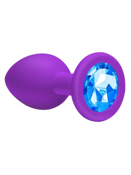 Plug-Anal Plug Emotions Cutie Medium Purple Blue crystal - 3