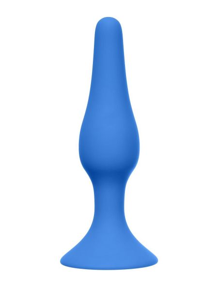 Plug-Slim Anal Plug Medium Blue - 2