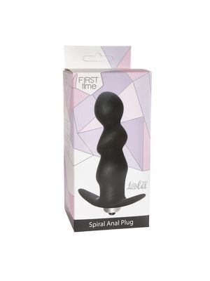 Plug-Anal Spiral Vibrating Black
