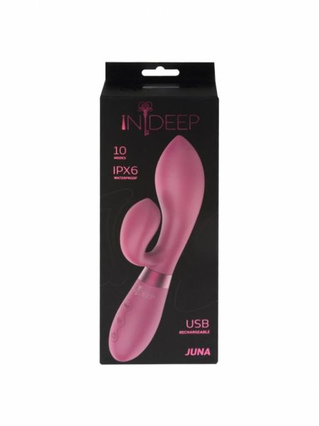 Wibrator-Rechargeable Vibrator Indeep Juna Magenta - 4