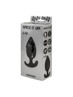 Plug-Anal plug with misplaced center of gravity Spice it up Insatiable Black