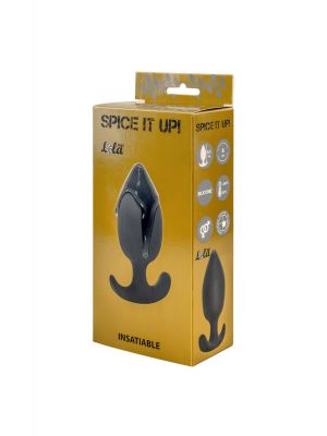 Plug-Anal plug with misplaced center of gravity Spice it up Insatiable Dark Grey