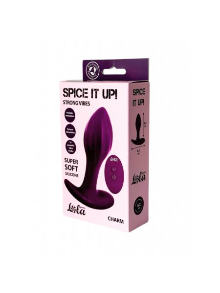 Double Silicone Vibrating Anal Plug Spice it Up Charm