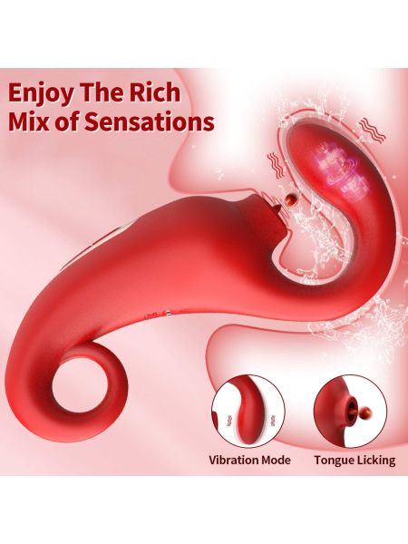 Wibrator-Merfi, 10 vibration functions, 10 frequency tongue licking USB - 5