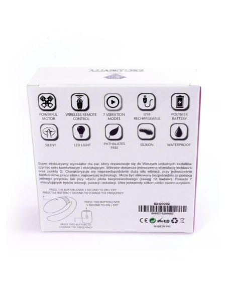 Stymulator-V-Vibe Purple USB 7 Function / Remote Control - 9