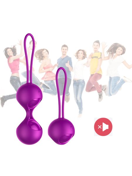 Kulki-Vibrating Silicone Kegel Balls Set USB 10 Function / Remote control - 3