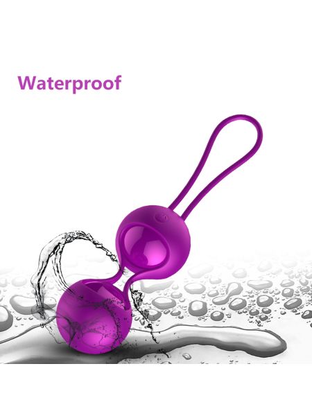 Kulki-Vibrating Silicone Kegel Balls Set USB 10 Function / Remote control - 4