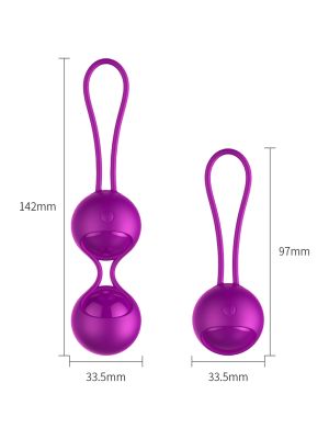 Kulki-Vibrating Silicone Kegel Balls Set USB 10 Function / Remote control - image 2
