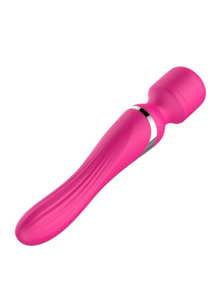Stymulator - B - Series - Silicone Dual Massager Pulsator USB 7+7 Function (Pink) - 5