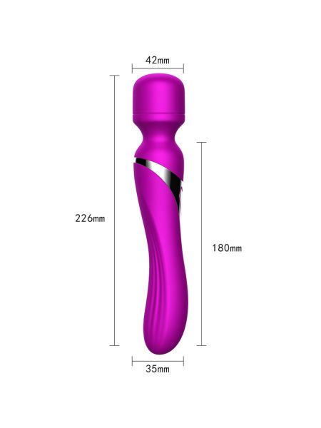Stymulator-Silicone Dual Massager USB 7+7 Function Purple - 10