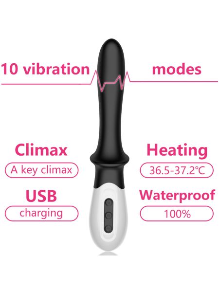 Wibrator-Silicone Prostate / G-spot Massager USB 10 Function / Heating - 12