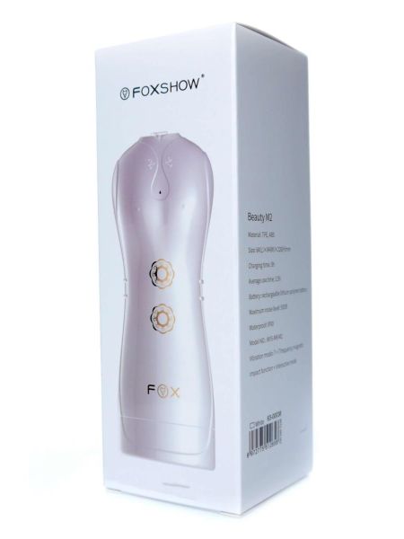 Masturbator - B - Series - Vibrating and Flashing Masturbation Cup USB 7+7 Function / Talk Mode (White) - 11