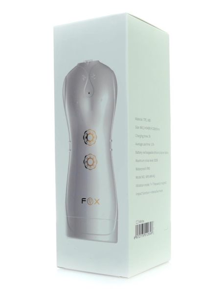 Masturbator - B - Series - Vibrating and Flashing Masturbation Cup USB 7+7 Function / Talk Mode (White) - 12