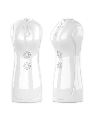 Masturbator - B - Series - Vibrating and Flashing Masturbation Cup USB 7+7 Function / Talk Mode (White) - image 2