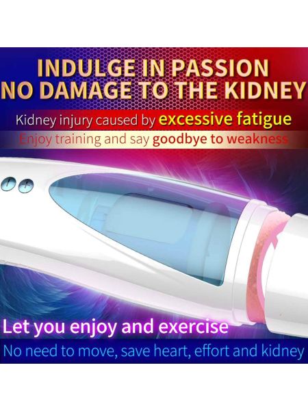 Masturbator-Vibrating, Rotating and Flashing Masturbation USB 10+10 Function / Talk Mode - 13