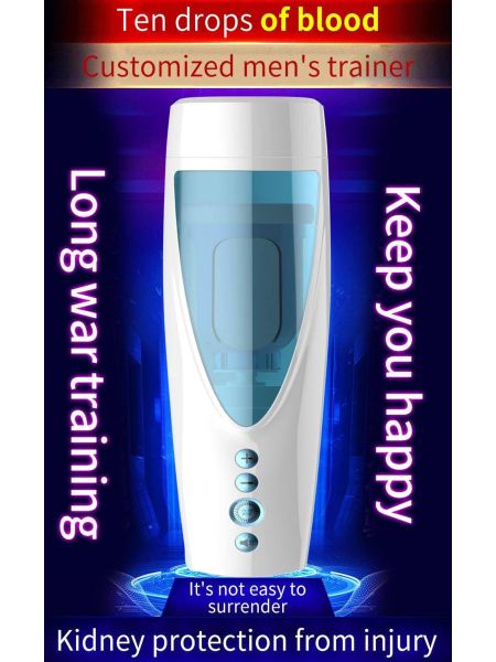 Masturbator-Vibrating, Rotating and Flashing Masturbation USB 10+10 Function / Talk Mode - 14
