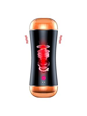 Masturbator-Vibrating Masturbation Cup USB 10 function + Interactive Function / Double Ends - image 2