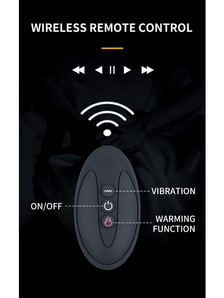 Wibrator-Silicone Massager 7 Function and Heating Function, Black - 13