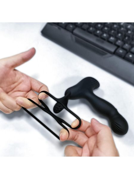 Wibrator-Silicone Massager 7 Function and Heating Function, Black - 16