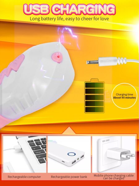 Wibrator-Silicone Vibrator USB 7 Function and Thrusting Function / Heating, pink - 16