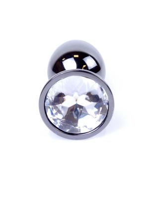 Plug-Jewellery Dark Silver PLUG- Clear