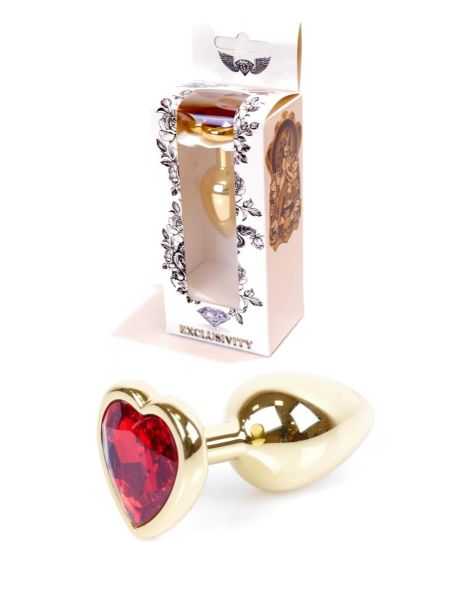 Plug-Jewellery Gold  Heart PLUG- Red - 8