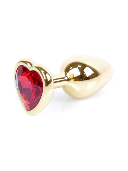 Plug-Jewellery Gold  Heart PLUG- Red - 6