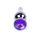 Plug-Jewellery Dark Silver BUTT PLUG- Purple