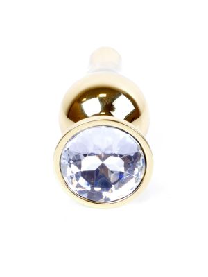 Plug-Jewellery Gold BUTT PLUG- Clear