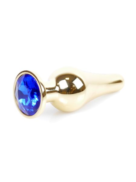Plug-Jewellery Gold BUTT PLUG- Dark Blue - 7